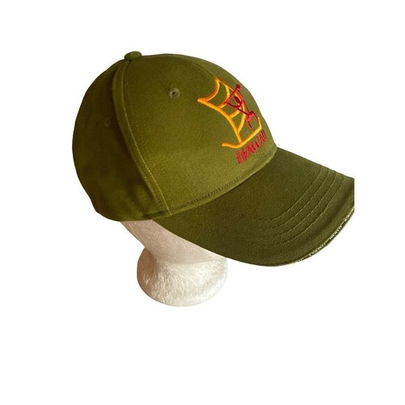 Green Hawaii Big Island Paddle Board Graphic Hat Cap Adjustable - Picture 4 of 7